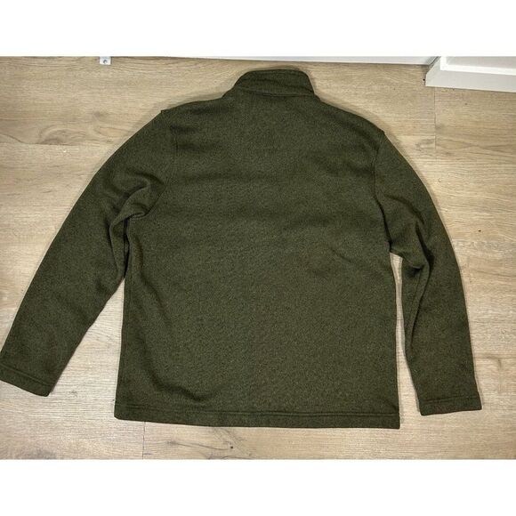 GH Bass Co Green Orange Quarter Zip Pullover Sweater Mens Size XL - Picture 6 of 6